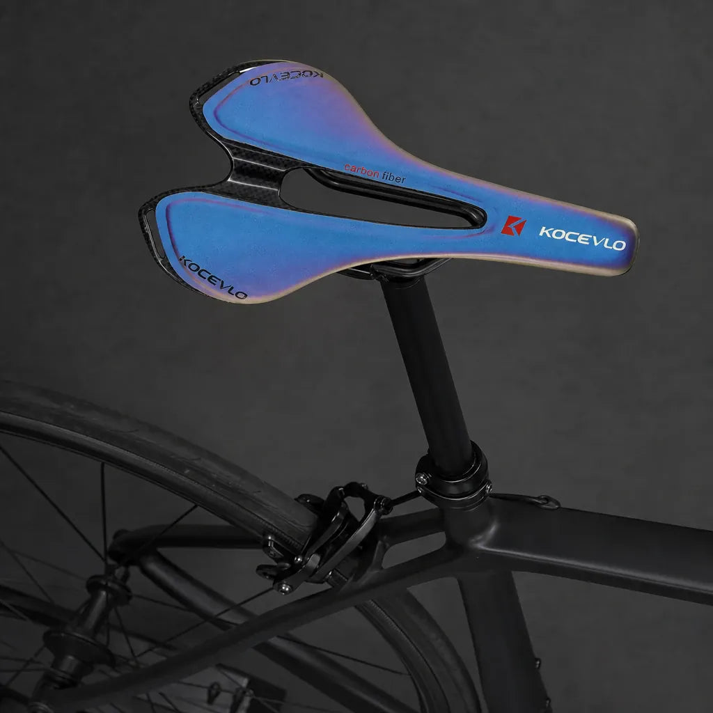 Veltrix-Bike Selle Simili-Cuir En Carbone Ajourée