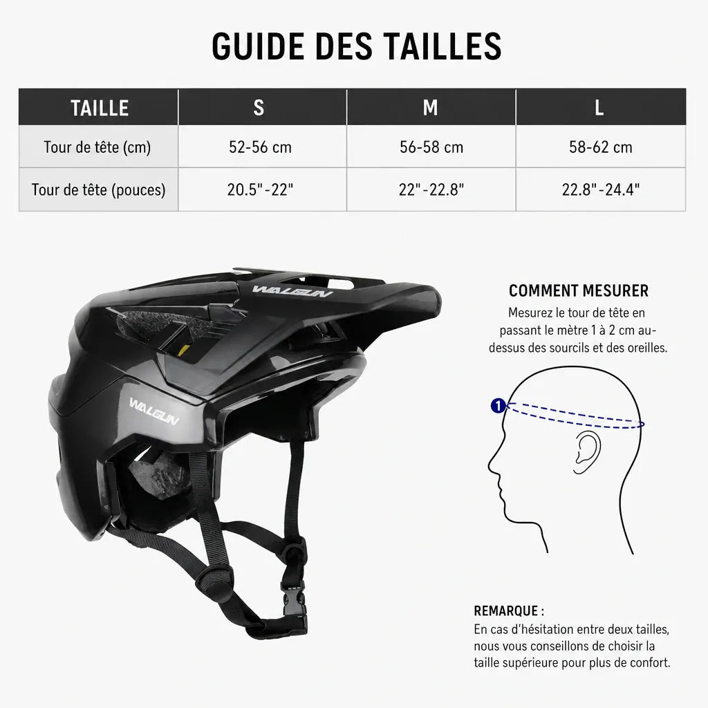 Veltrix-Bike Casque VTT Avec Visière Noir