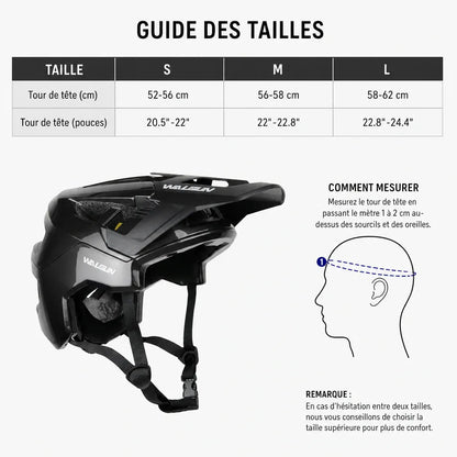 Veltrix-Bike Casque VTT Avec Visière Noir