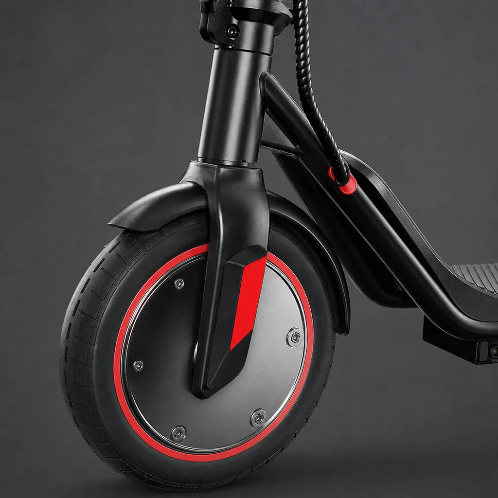 Veltrix-Bike Trottinette Électrique Pliante Noir Et Rouge Pliable