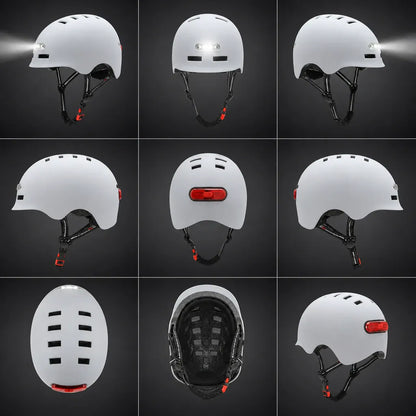 Veltrix-Bike Casque Avec Éclairage LED Blanc Intégré