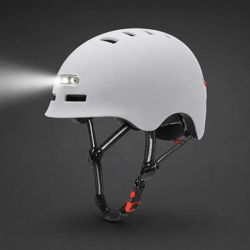 Veltrix-Bike Casque Avec Éclairage LED Blanc Intégré