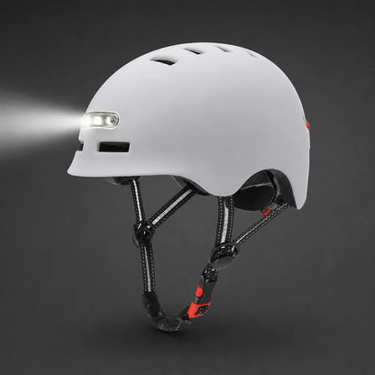 Veltrix-Bike Casque Avec Éclairage LED Blanc Intégré