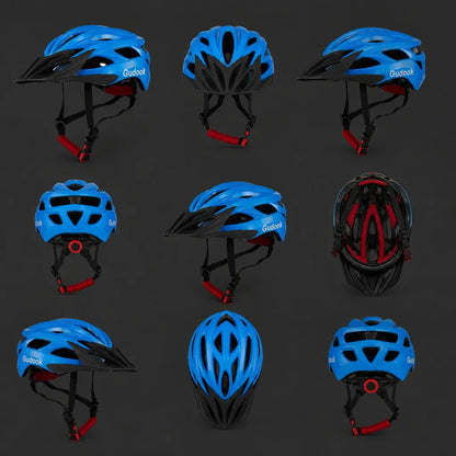 Veltrix-Bike Casque Bleu Avec Visière Amovible