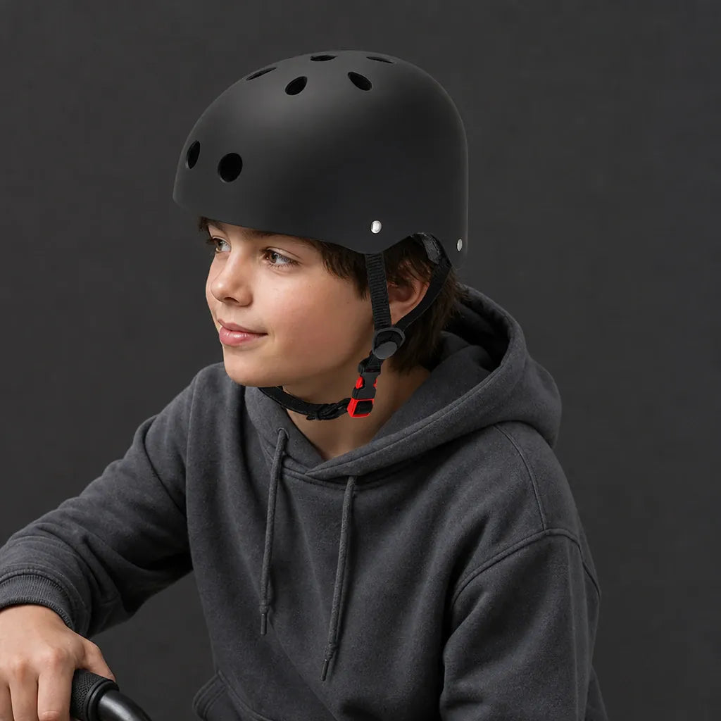 Veltrix-Bike Casque Bol Enfant Noir