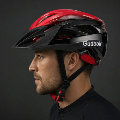 Veltrix-Bike Casque De Vélo Rouge Et Noir