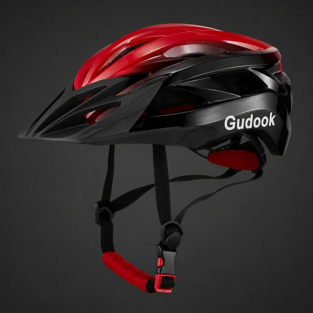 Veltrix-Bike Casque De Vélo Rouge Et Noir
