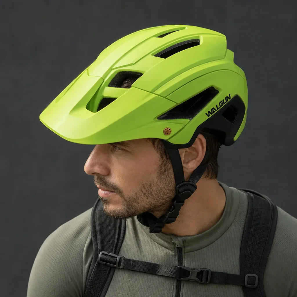 Veltrix-Bike Casque Jaune Fluo Enduro VTT