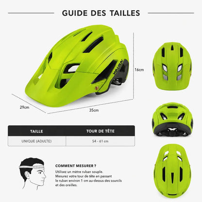 Veltrix-Bike Casque Jaune Fluo Enduro VTT