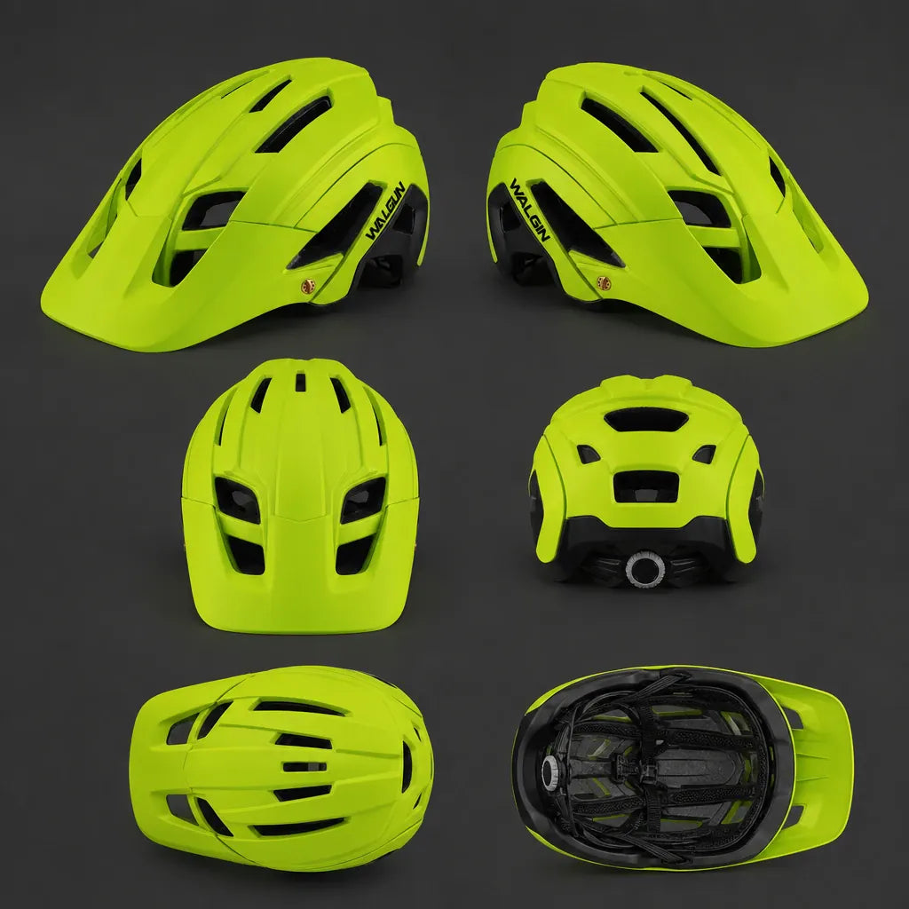 Veltrix-Bike Casque Jaune Fluo Enduro VTT