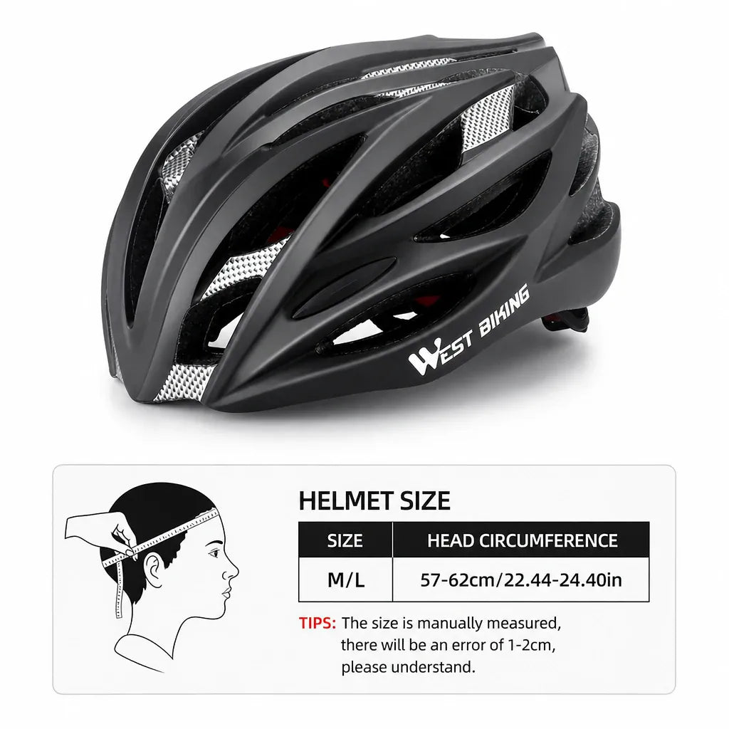 Veltrix-Bike Casque Noir Moulé Intégralement