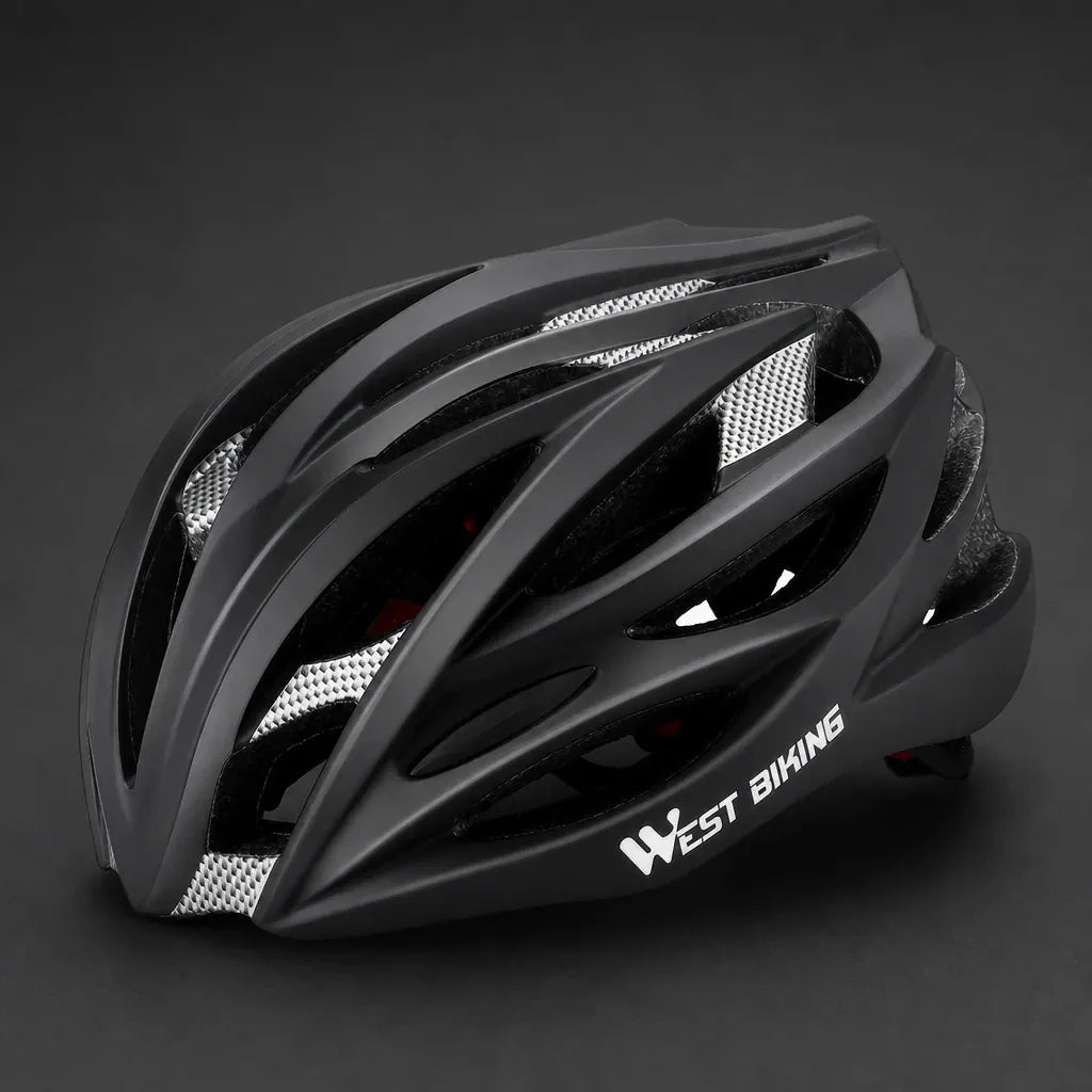 Veltrix-Bike Casque Noir Moulé Intégralement