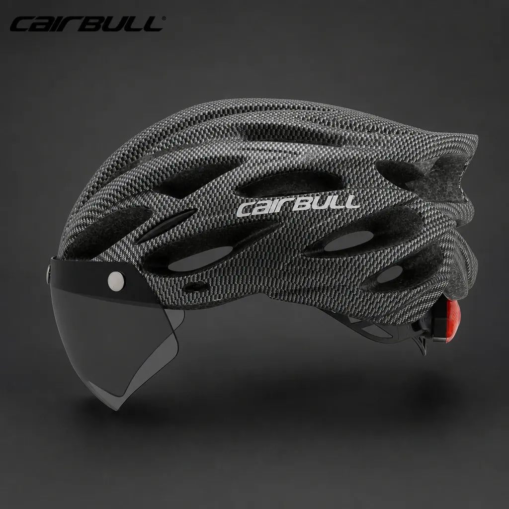 Veltrix-Bike Casque Velo Avec Visière Avec Éclairage LED
