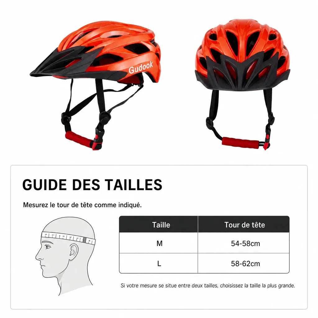 Veltrix-Bike Casque Visière Amovible Orange Et Noir