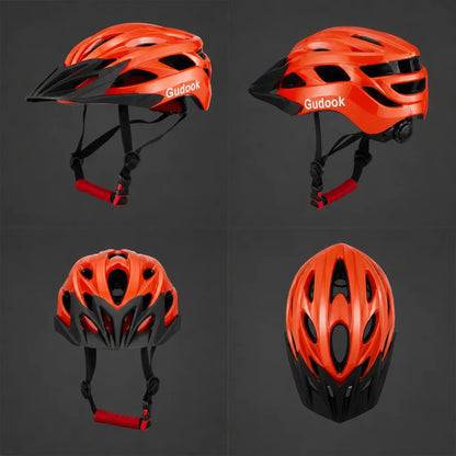 Veltrix-Bike Casque Visière Amovible Orange Et Noir