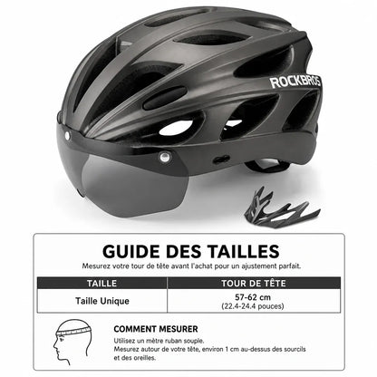 Veltrix-Bike Casque Visière Magnétique Moulage Intégral