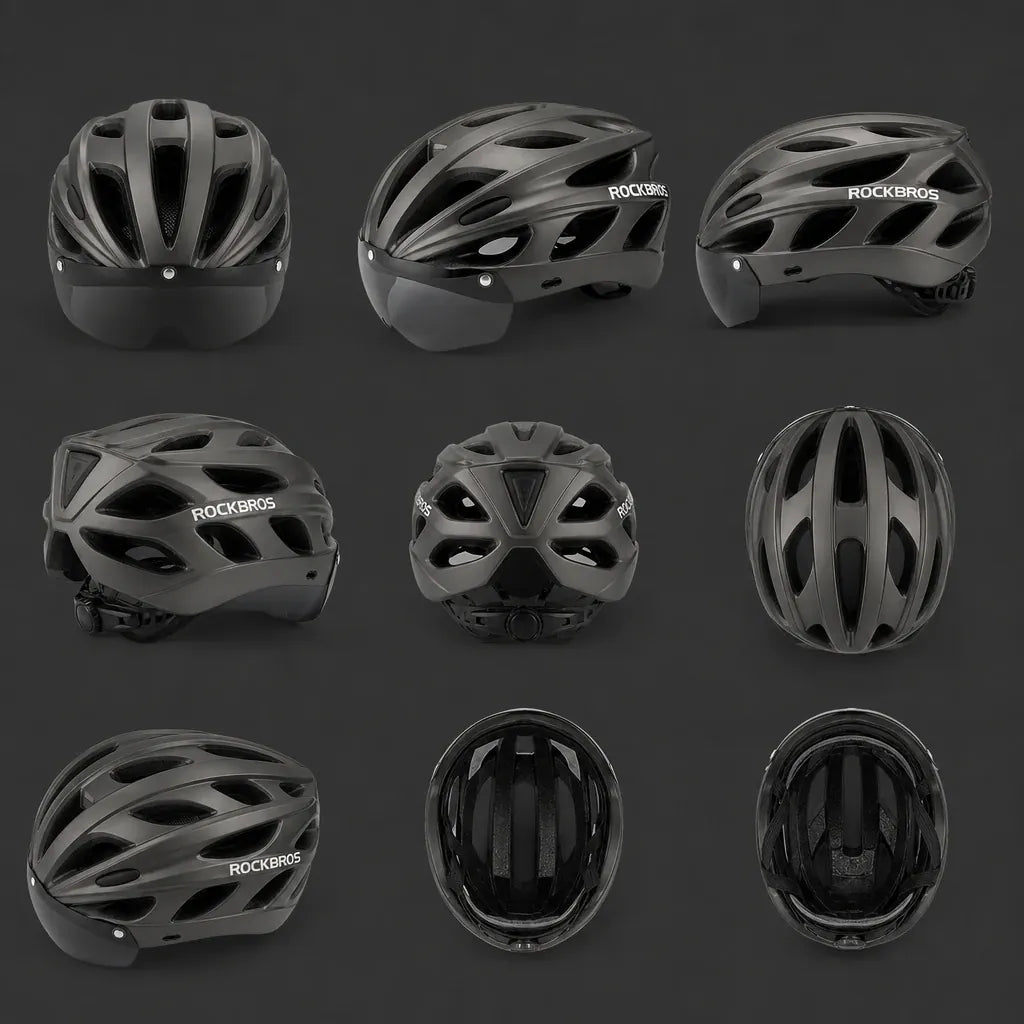 Veltrix-Bike Casque Visière Magnétique Moulage Intégral