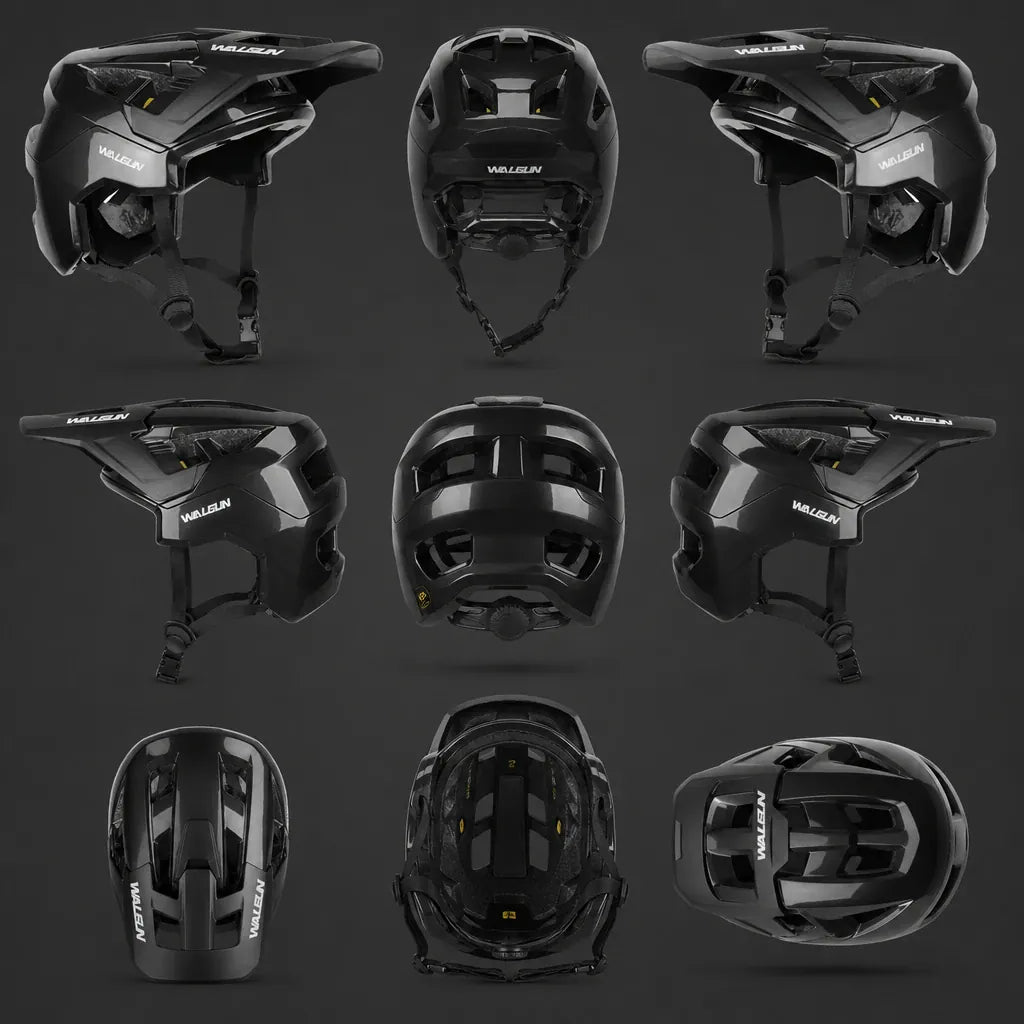 Veltrix-Bike Casque VTT Avec Visière Noir