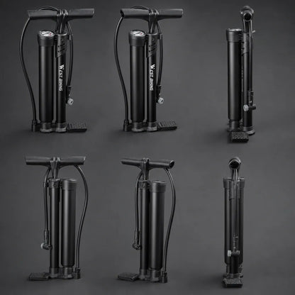 Veltrix-Bike Pompe Acier Double Tube Avec Manomètre