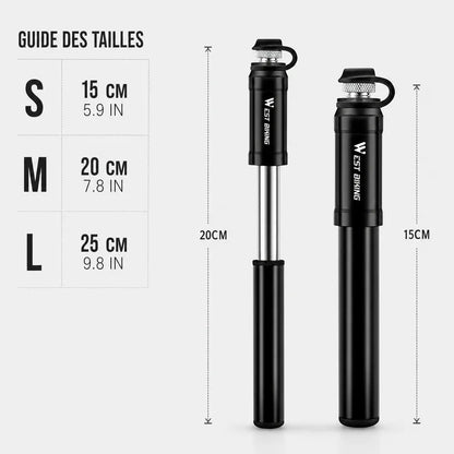 Veltrix-Bike Pompe Alliage D'Aluminium Haute Pression 130 PSI