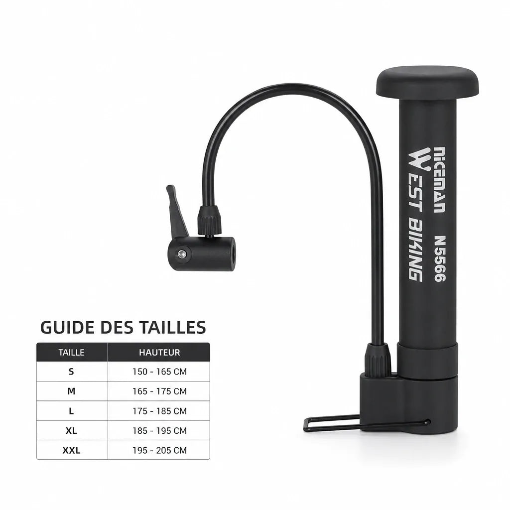 Veltrix-Bike Pompe Manuelle Noir