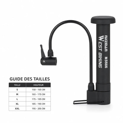 Veltrix-Bike Pompe Manuelle Noir