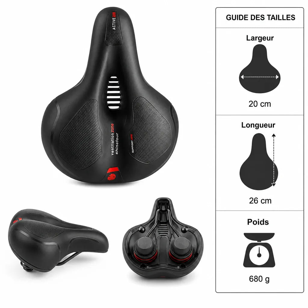 Veltrix-Bike Selle Amortissante Ventilée