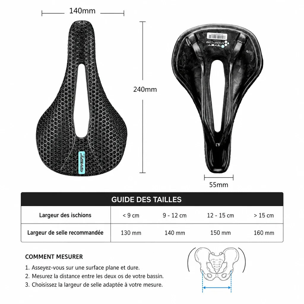 Veltrix-Bike Selle Carbone Ajourée