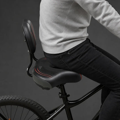 Veltrix-Bike Selle Cuir Avec Dossier Réglable Extra Large