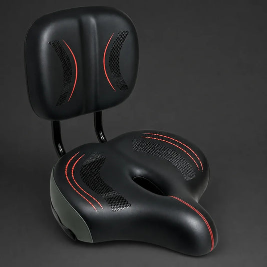 Veltrix-Bike Selle Cuir Avec Dossier Réglable Extra Large