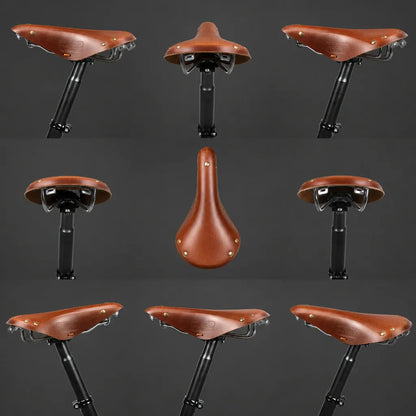 Veltrix-Bike Selle Cuir De Vachette Rétro