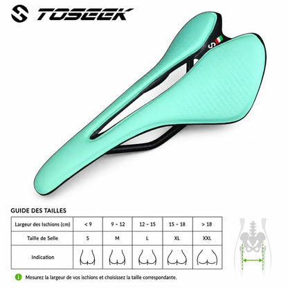 Veltrix-Bike Selle Cuir Microfibre Respirante Ajourée