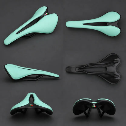 Veltrix-Bike Selle Cuir Microfibre Respirante Ajourée