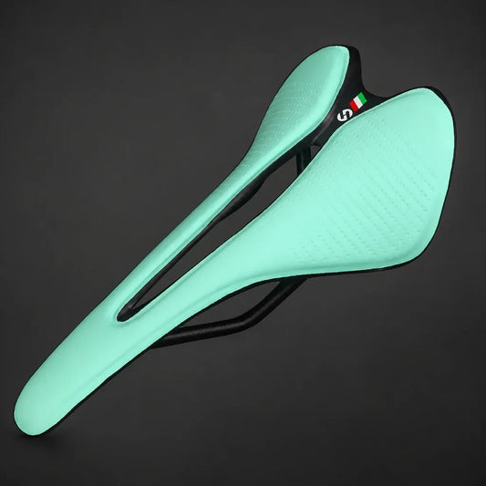 Veltrix-Bike Selle Cuir Microfibre Respirante Ajourée