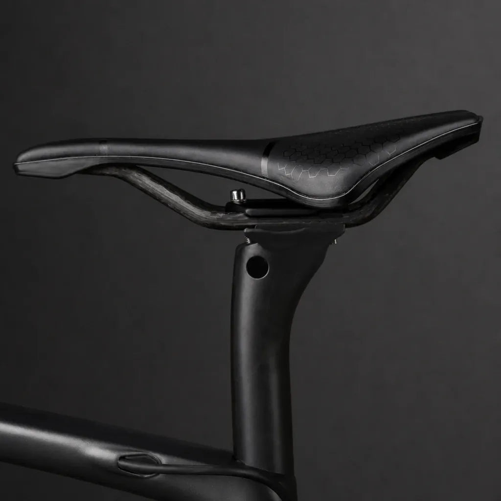 Veltrix-Bike Selle Cuir Synthétique Rails En Carbone Bec Court
