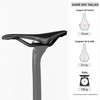 Veltrix-Bike Selle Cuir Synthétique Rails En Carbone Bec Court