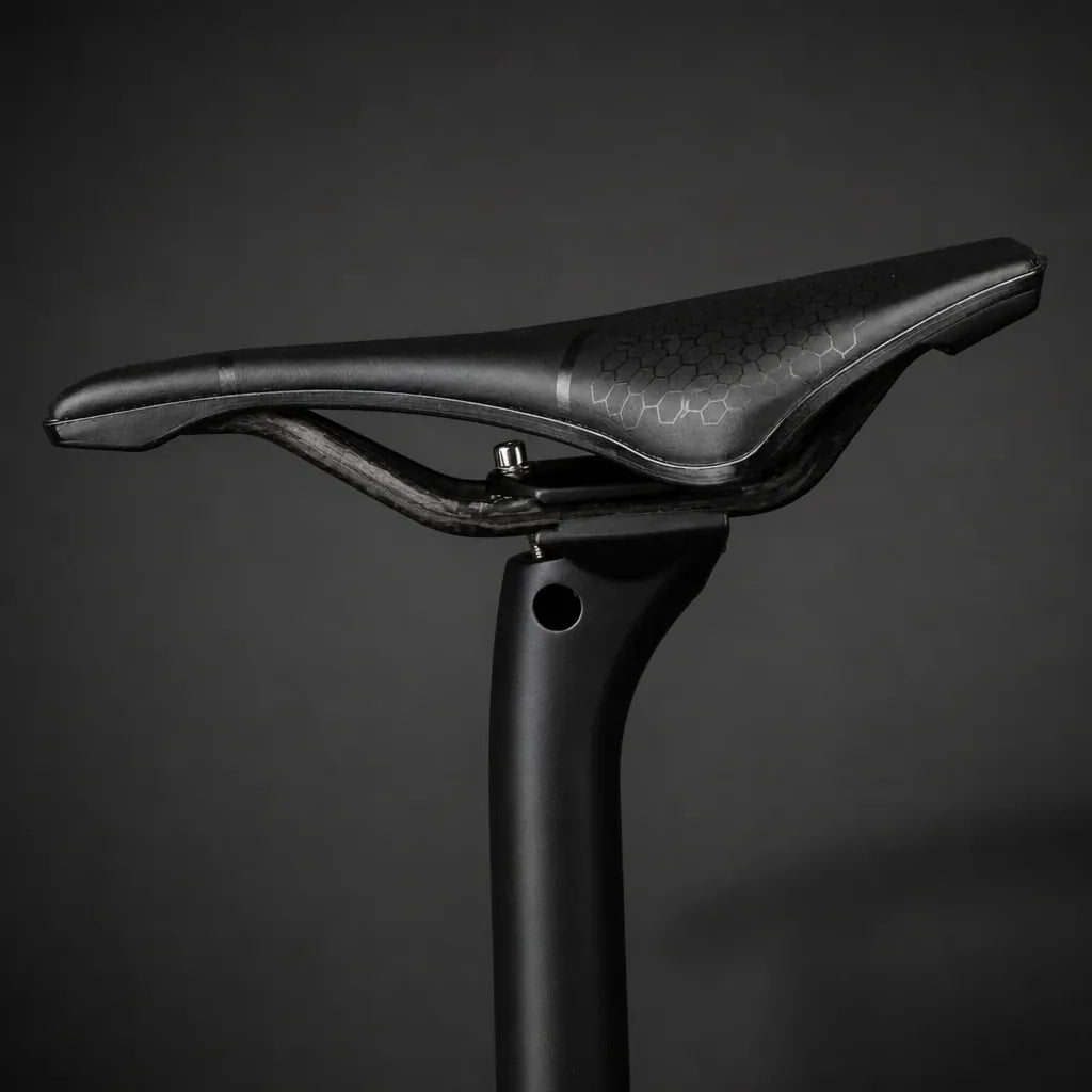 Veltrix-Bike Selle Cuir Synthétique Rails En Carbone Bec Court