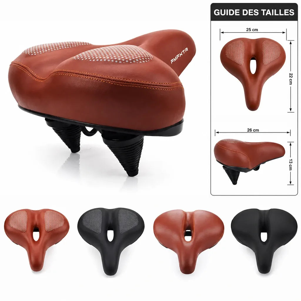 Veltrix-Bike Selle En Silicone Marron Avec Ressorts