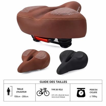 Veltrix-Bike Selle Extra Large Rembourrée avec lumière