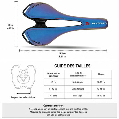 Veltrix-Bike Selle Simili-Cuir En Carbone Ajourée