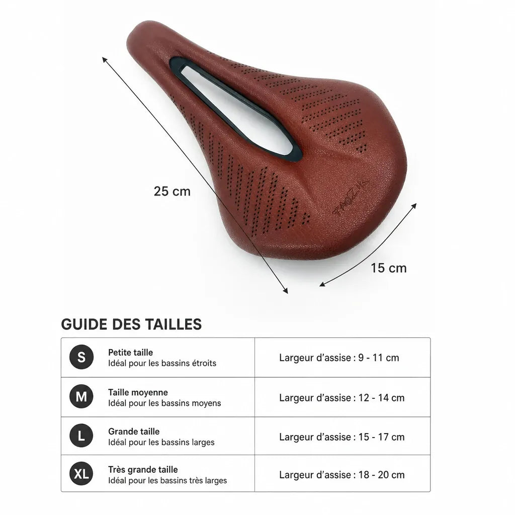 Veltrix-Bike Selle TPE Marron Rétro