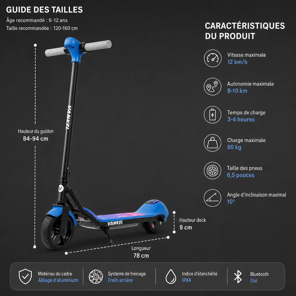Veltrix-Bike Trottinette Électrique Enfant Bluetooth