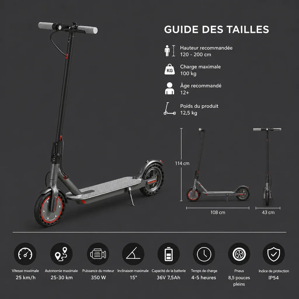 Veltrix-Bike Trottinette Électrique Pliable À Pneus Pleins 8,5 Pouces