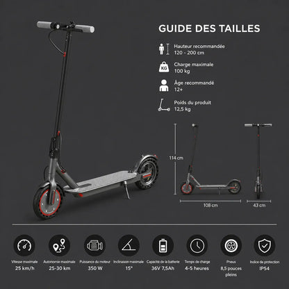 Veltrix-Bike Trottinette Électrique Pliable À Pneus Pleins 8,5 Pouces