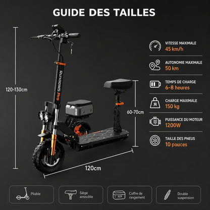 Veltrix-Bike Trottinette Électrique Pliable Avec Siège Et Coffre