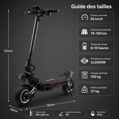 Veltrix-Bike Trottinette Électrique Pliable Longue Autonomie Double