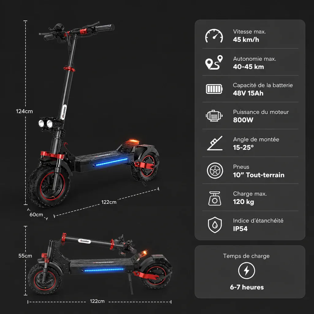Veltrix-Bike Trottinette Électrique Pliable Tout-Terrain Pour Adulte