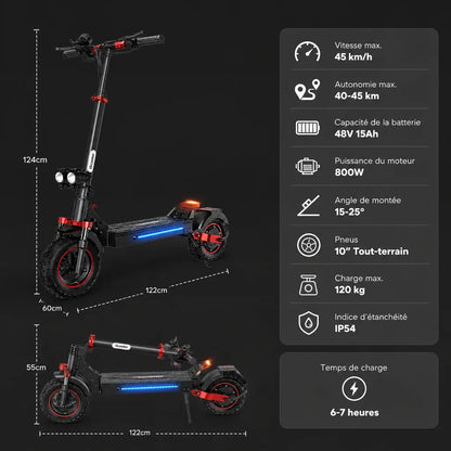 Veltrix-Bike Trottinette Électrique Pliable Tout-Terrain Pour Adulte