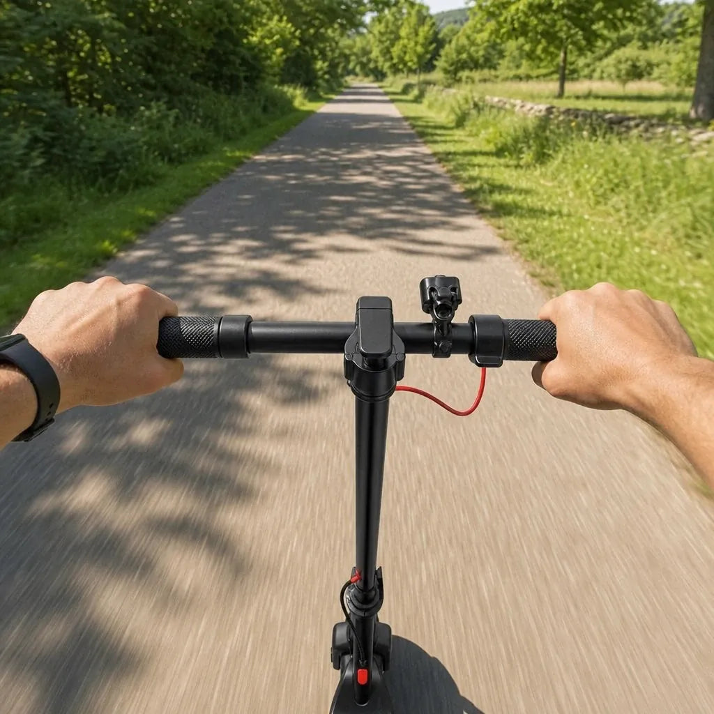 Veltrix-Bike Trottinette Électrique Pliante Noir Et Rouge Pliable