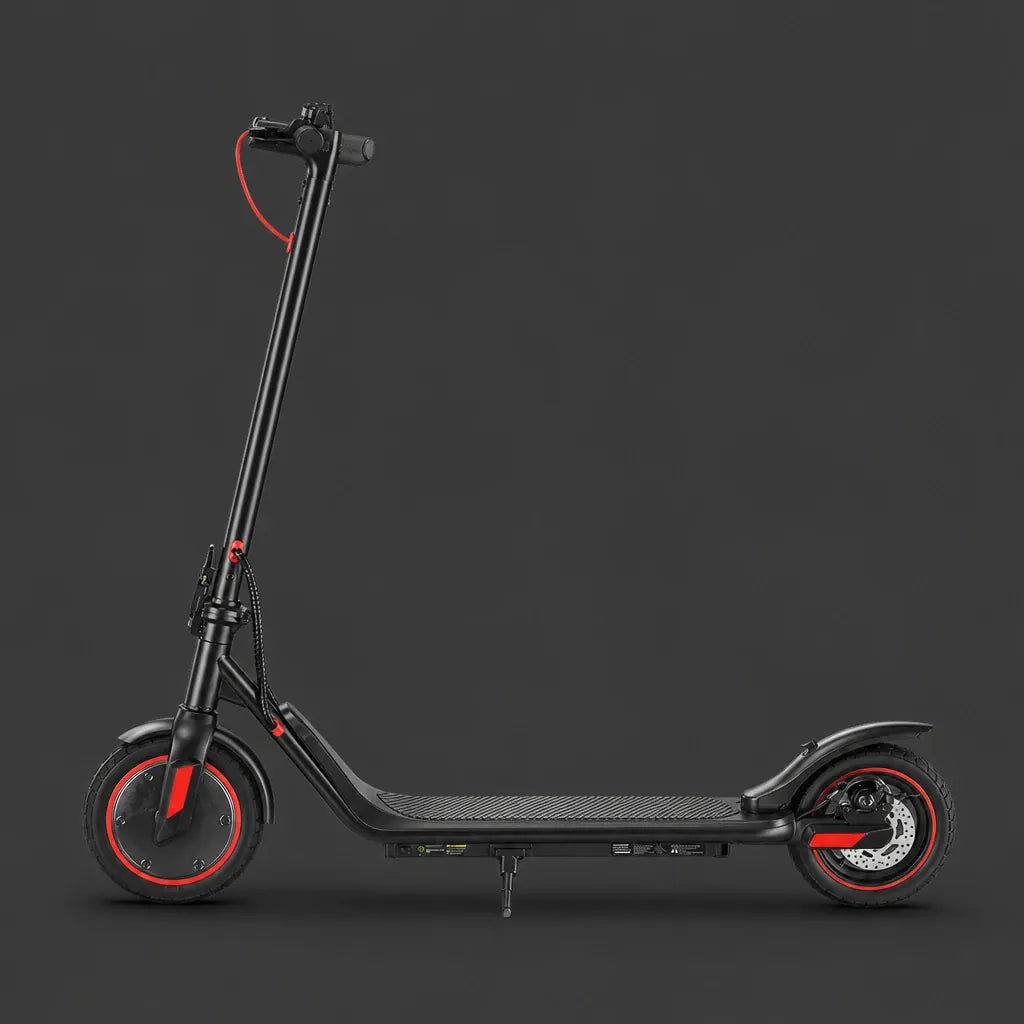 Veltrix-Bike Trottinette Électrique Pliante Noir Et Rouge Pliable